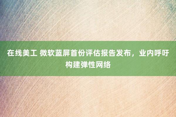 在线美工 微软蓝屏首份评估报告发布，业内呼吁构建弹性网络