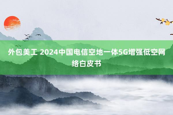 外包美工 2024中国电信空地一体5G增强低空网络白皮书