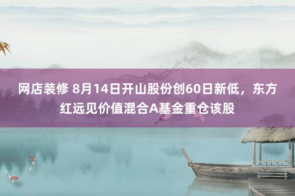 网店装修 8月14日开山股份创60日新低，东方红远见价值混合A基金重仓该股