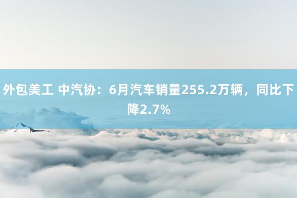 外包美工 中汽协：6月汽车销量255.2万辆，同比下降2.7%